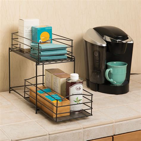 seville classics steel shelf & cabinet sliding drawer organizer|ultra durable seville classics.